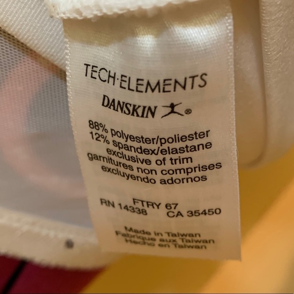 Danskin White with Orange Hibiscus print - Picture 7 of 7